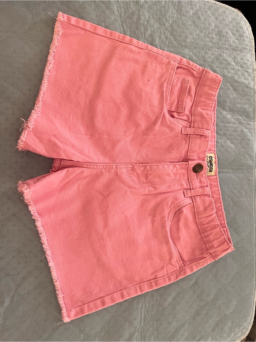 OshKosh B'gosh Pink Denim Frayed-Hem Shorts